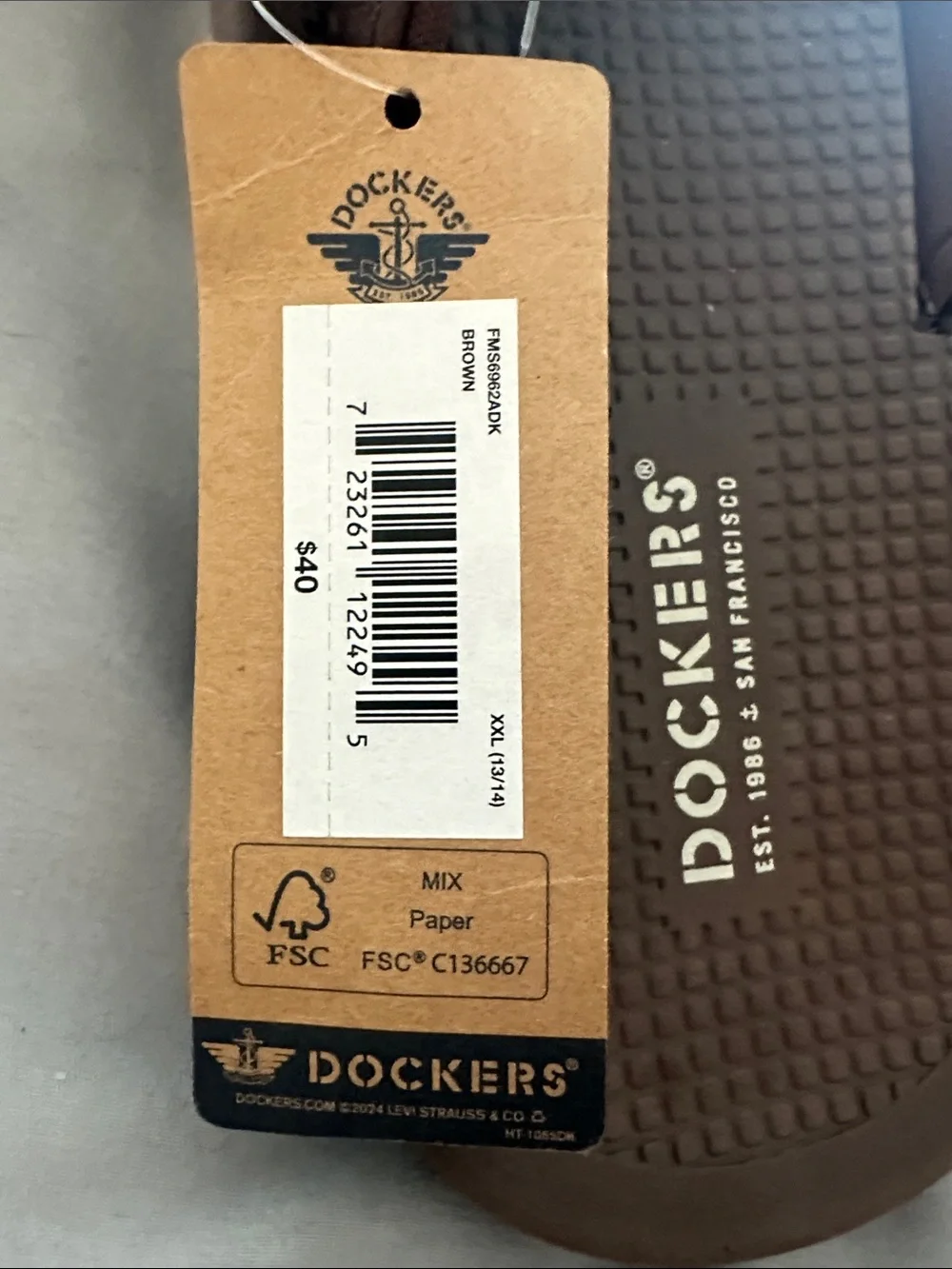 Dockers Men’s Brown Casual Flip-Flops